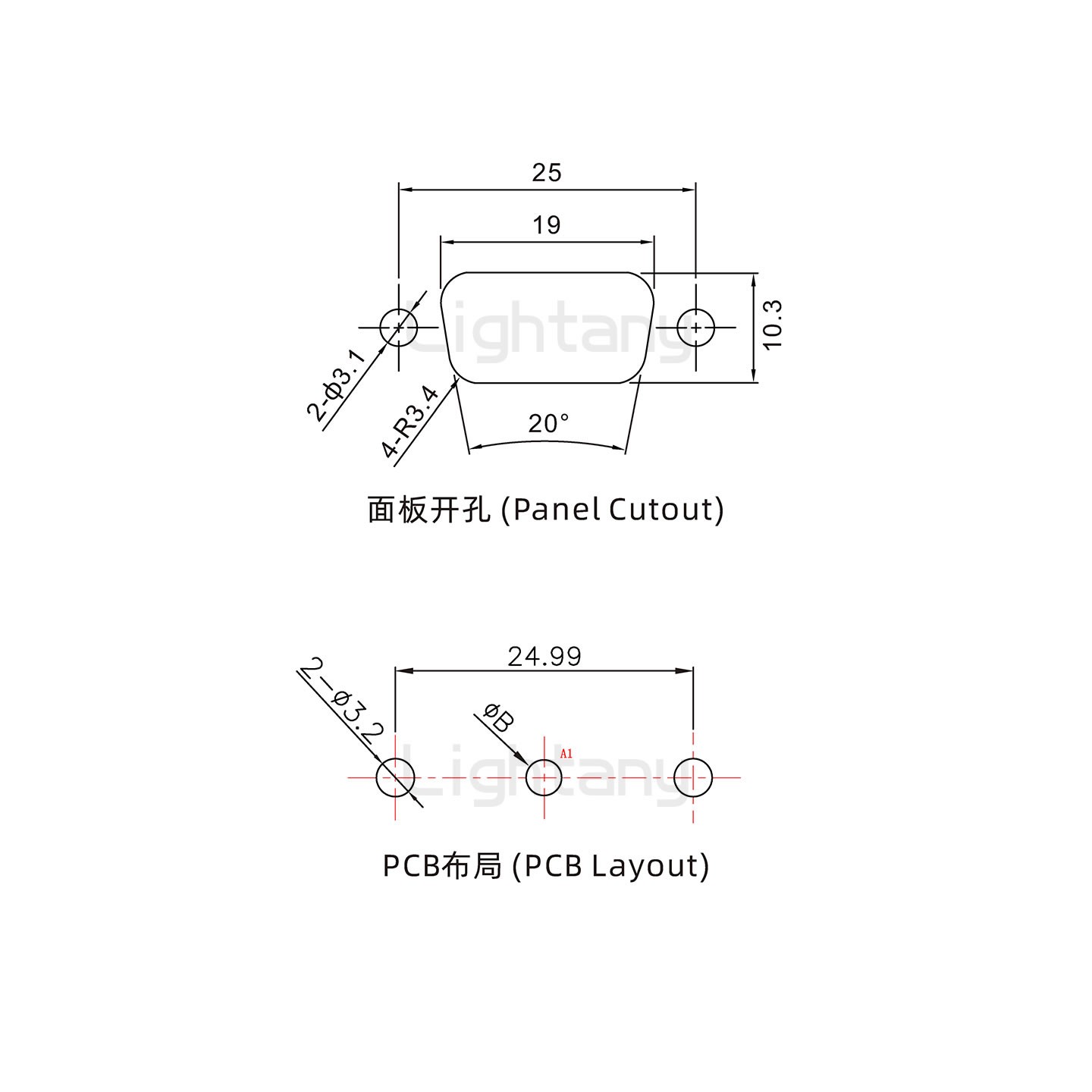 防水1W1母直插板/鉚魚(yú)叉/鎖螺絲/大電流40A