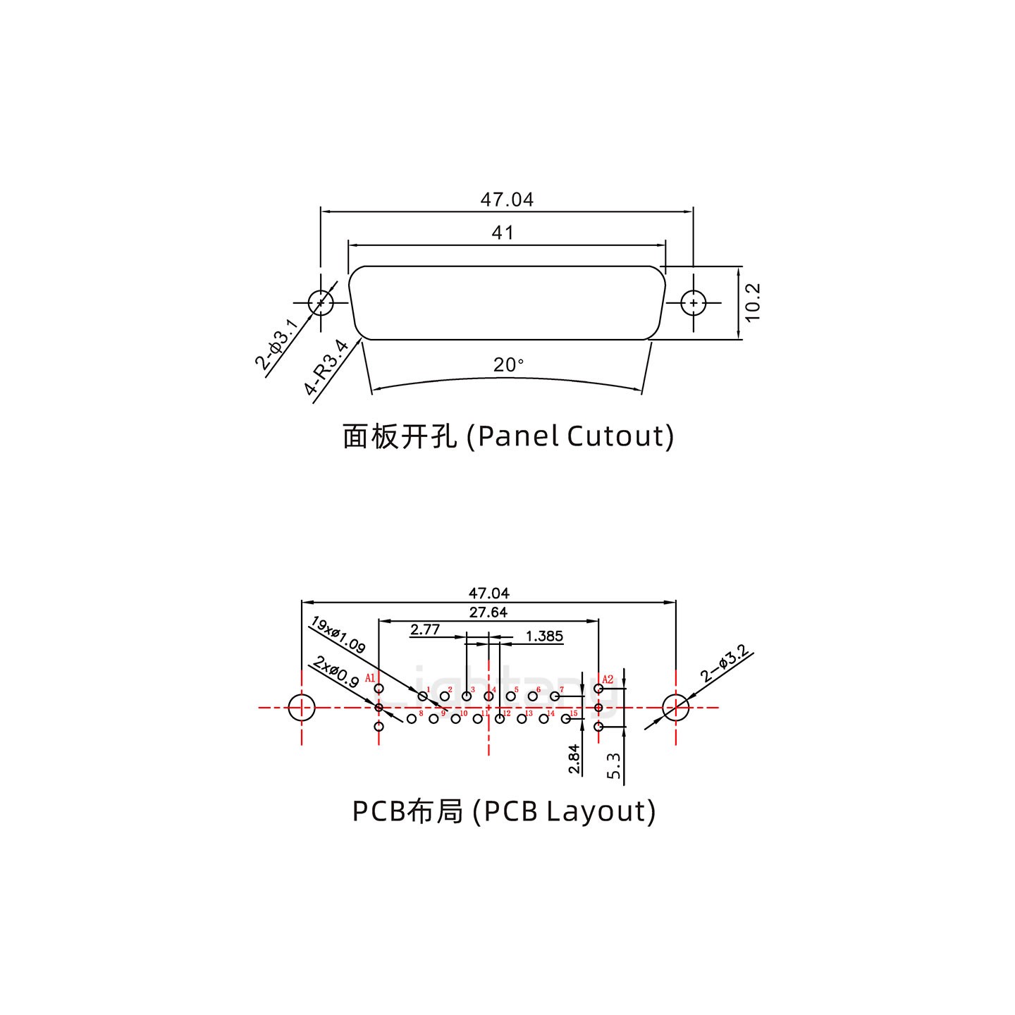 防水17W2公直插板/鉚魚(yú)叉/鎖螺絲/射頻同軸50歐姆